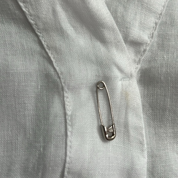 Jones New York White Linen Vneck Tunic Top M - Picture 13 of 13